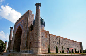 00uzbekistan 539 -1 SAMARKANDA MADRASA DE SHER DOR 1636 PLAZA DE REGISTAN