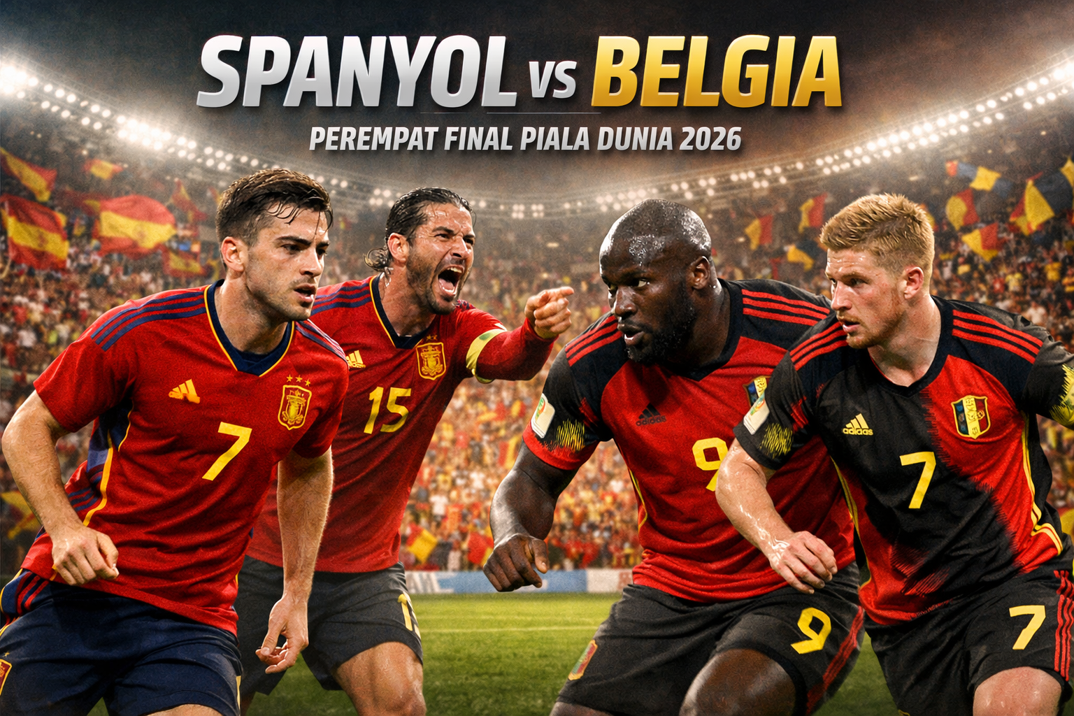 Jalalive Streaming Perempat Final Piala Dunia 2026 Spanyol vs Belgia Dini Hari Ini Pukul 02.00 WIB – Perebutan Tempat di Empat Besar Dunia